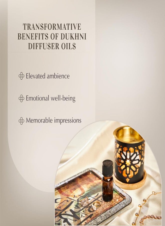 DUKHNI Floral Oud Diffuser Oil Set, Essential Oils by Dukhni | 3 x 10ml Arabic Oil Gift Set for Diffuser & humidifier | 100% Pure Halal Oudh Oils | Relax with Home Aromatherapy, for Relaxation and Massage - Image 4